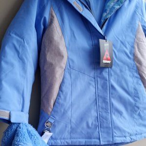 Casual Warm Sky-Blue Hooded/Vested & Hat Jacket (all in one)